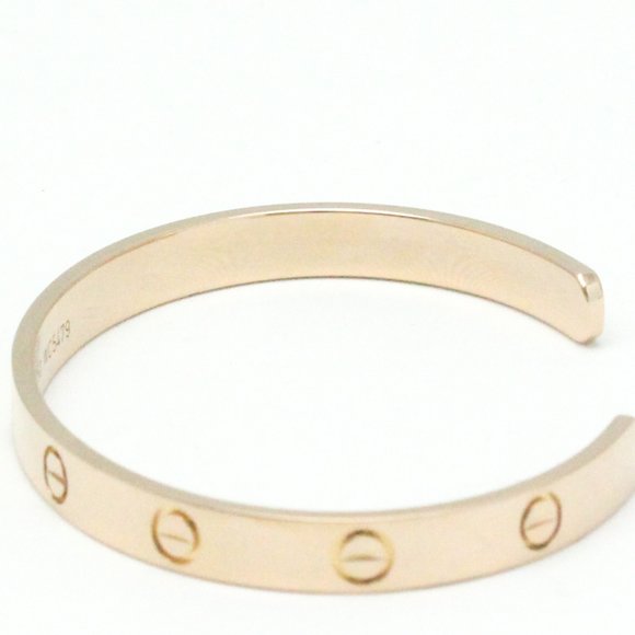CARTIER Love Bracelet Open Bangle Pink Gold [18K] No Stone Bangle Pink Gold - Picture 7 of 9
